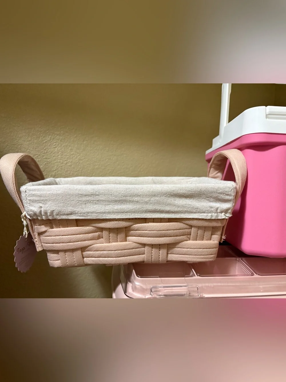 Igloo Pink Cooler - Compact Portable Cooler with White Handle